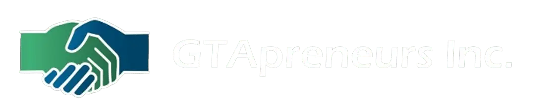 GTApr Inc. logo-white letters, no bkgrd GTApreneurs Inc. logo