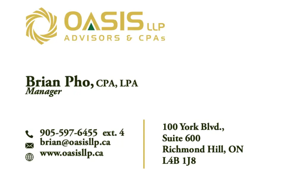 Brian Pho, Accountant, business card